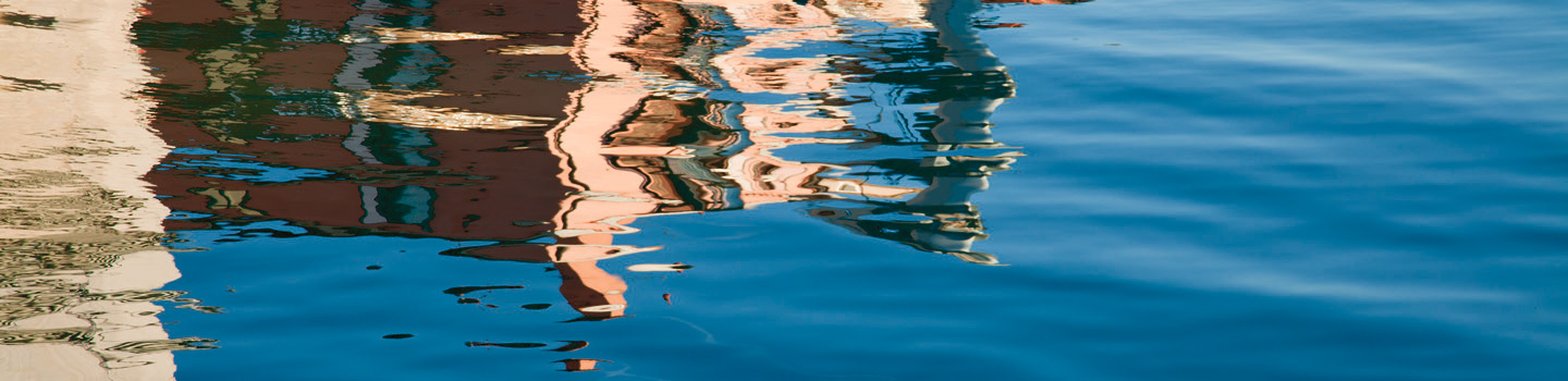 Venice buildings mirrored in a canal