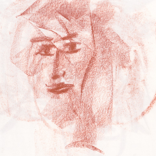red chalk, sketches, 2016, by Charlie Alice Raya