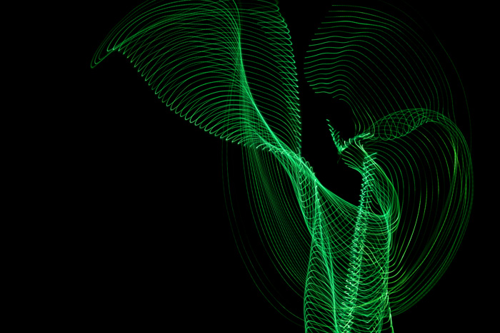 light dance, greens, © Charlie Alice Raya