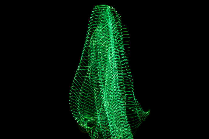 light dance, greens, © Charlie Alice Raya