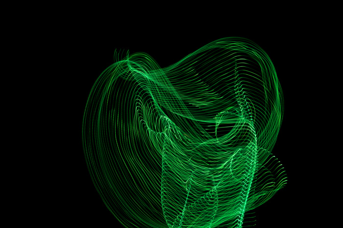 light dance, greens, © Charlie Alice Raya