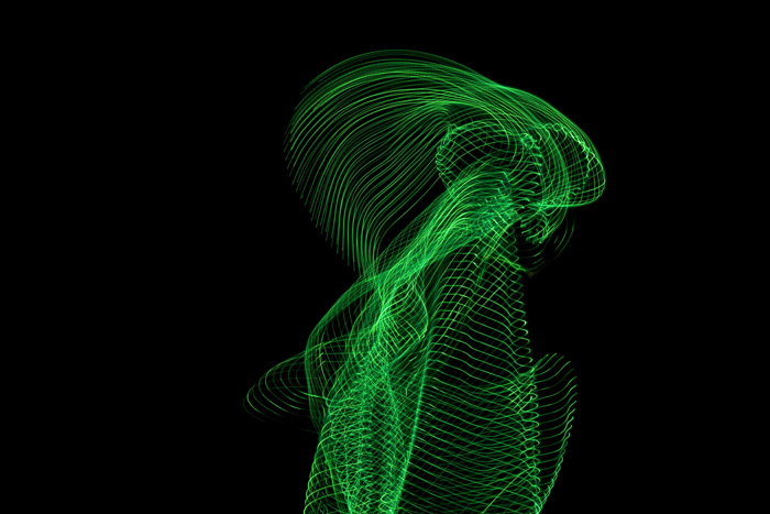 light dance, greens, © Charlie Alice Raya