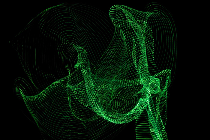 light dance, greens, © Charlie Alice Raya