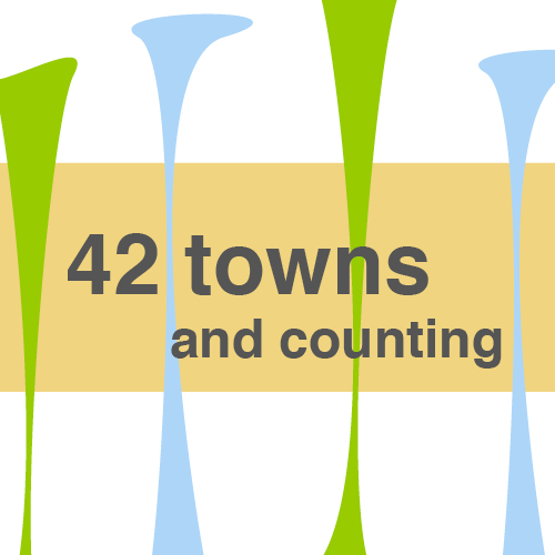 42 towns and counting
